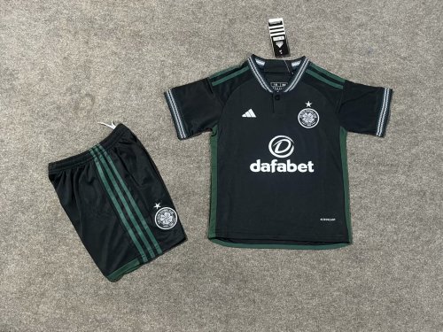 Youth Uniform Kids Kit 2023-2024 Celtic Away Soccer Jersey Shorts