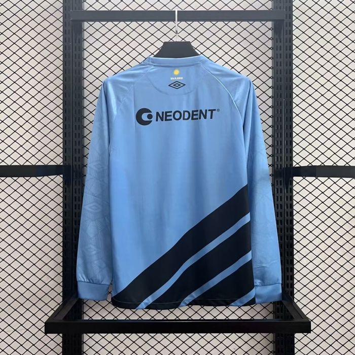 Long Sleeve Fans Version 2023-2024 Paranaense Away Blue Soccer Jersey