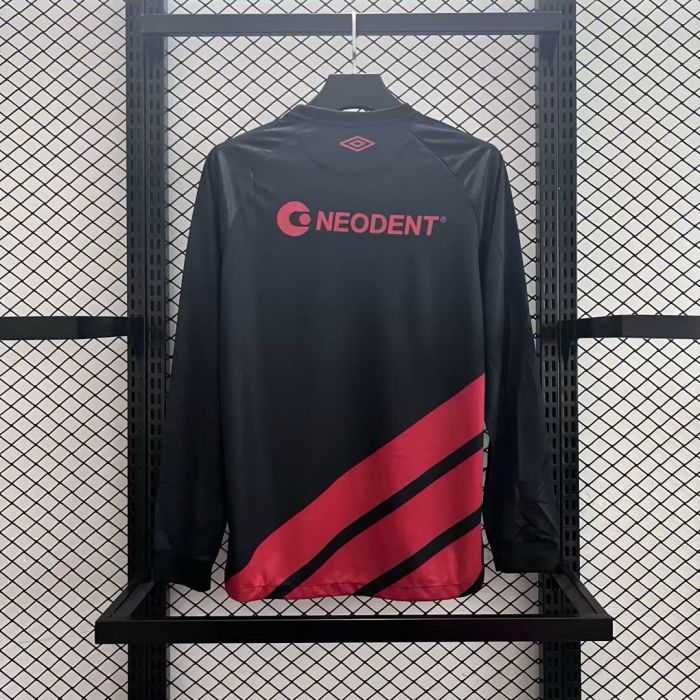 Long Sleeve Fans Version 2023-2024 Paranaense Black Soccer Jersey