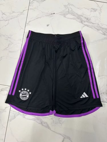2023-2024 SC Bayern Munich Away Black Soccer Shorts
