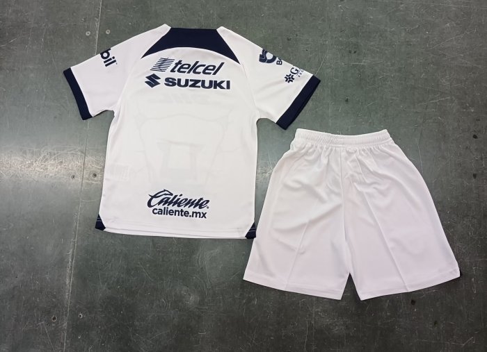 Youth Uniform Kids Kit 2023-2024 Tigres UANL Home Soccer Jersey Shorts