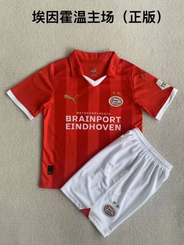 Adult Uniform 2023-2024 PSV Eindhoven Home Soccer Jersey Shorts