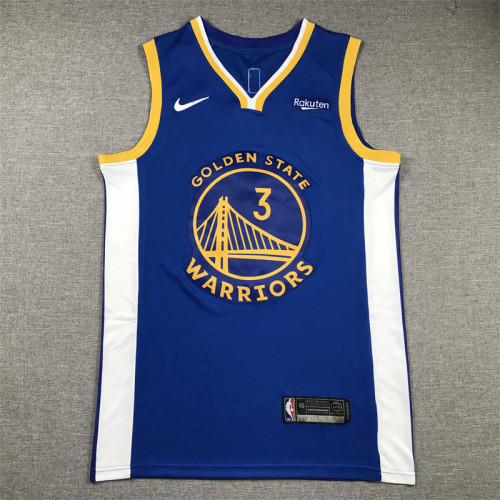 Golden State Warriors 3 Paul Blue Basketball Shirt NBA Jersey