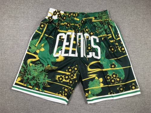with Pocket Boston Celtics NBA Shorts Rabbit Edition Basketball Shorts