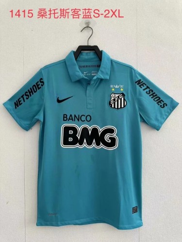 Retro Jersey 2014-2015 Santos Away Blue Vintage Soccer Jersey