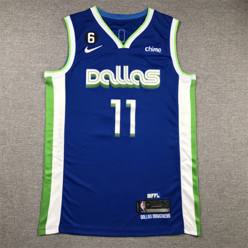 2023 City Edition Dallas Mavericks 11 IRVING Blue NBA Jersey Basketball Shirt