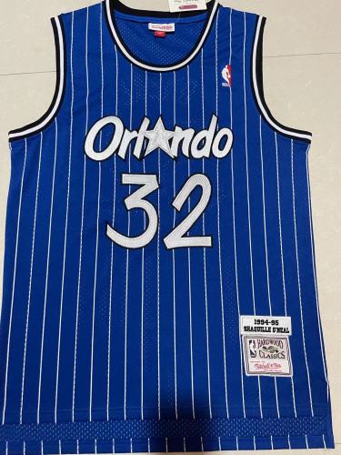 Mitchell&ness 1994-95 Orlando Magic Blue Basketball Shirt 32 O'NEAL Classic NBA Jersey