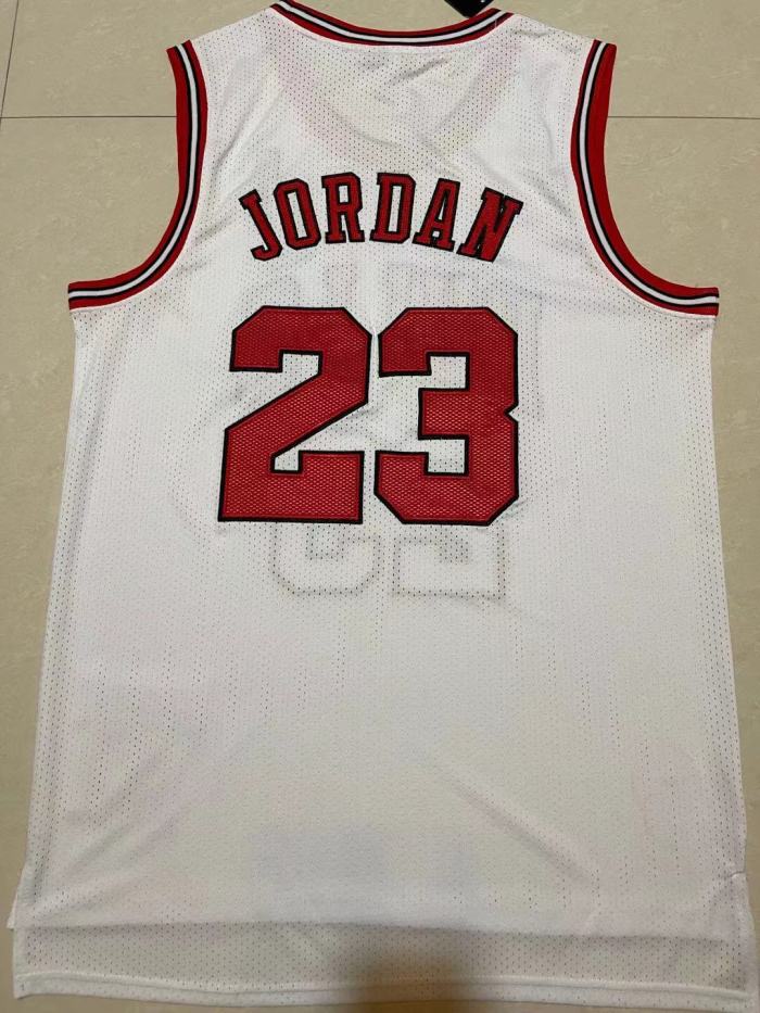 Mitchell&ness 1997-98 Chicago Bulls White Basketball Shirt 23 JORDAN NBA Jersey