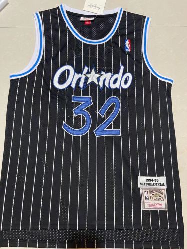 Mitchell&ness 1994-95 Orlando Magic Black Basketball Shirt 32 O'NEAL Classic NBA Jersey