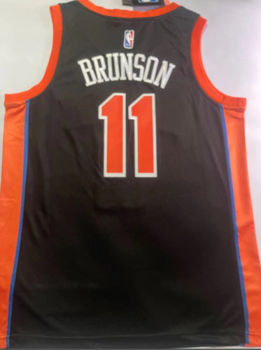 2023 New York Knicks 11 BRUNSON Black NBA Jersey Basketball Shirt