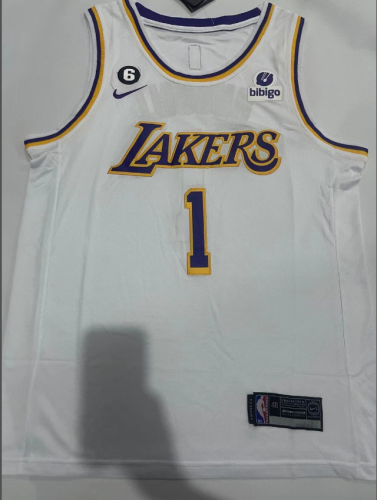 2023 NK Los Angeles Lakers 1 RUSSELL White NBA Jersey Basketball Shirt