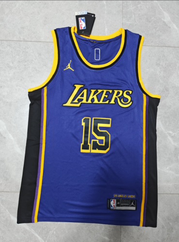 2022-2023 Statement Eidtion Los Angeles Lakers 15 REAVES Purple NBA Jersey Basketball Shirt