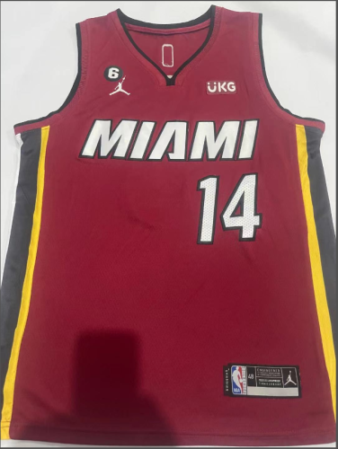 Miami Heat 14 HERRO Red NBA Jersey Basketball Shirt
