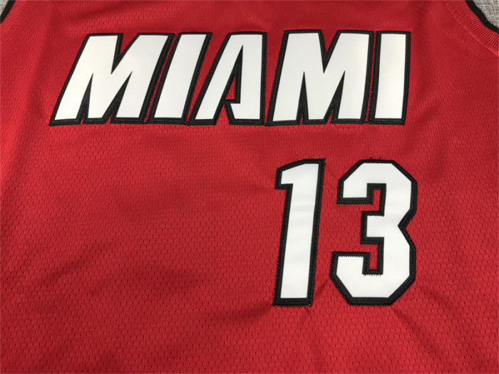 Miami Heat 13 ADEBAYO Red NBA Jersey Basketball Shirt