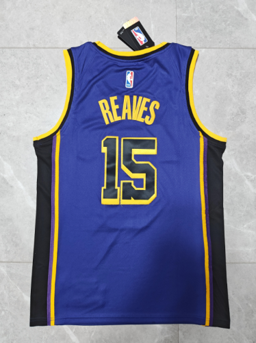 2022-2023 Statement Eidtion Los Angeles Lakers 15 REAVES Purple NBA Jersey Basketball Shirt