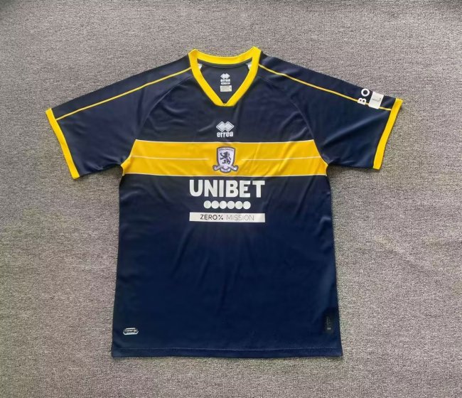 Fans Version 2023-2024 Middlesbrough Away Blue Soccer Jersey Football Shirt