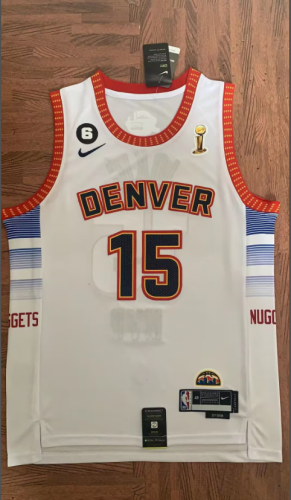City Champions MVP Edition Denver Nuggets 15 JOKIC White NBA Jersey Basketball Shirt