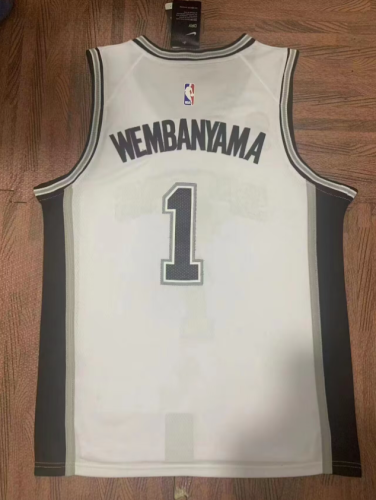 San Antonio Spurs 1 WEMBANYAMA White NBA Jersey Basketball Shirt