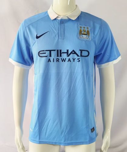Retro Jersey Man City Shirt 2015-2016 Manchester City Home Vintage Soccer Jersey