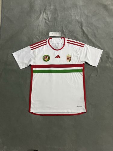Fan Version 2022 Hungary Away White Soccer Jersey Football Shirt