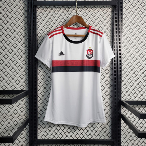 Women Retro Jersey 2019-2020 Flamengo Away White Soccer Jersey Lady Vintage Football Shirt