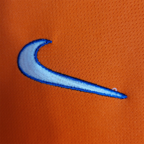 Retro Jersey Long Sleeve 1998 Brazil Orange Goalkeeper Soccer Jersey Vintage Camisetas de Futbol