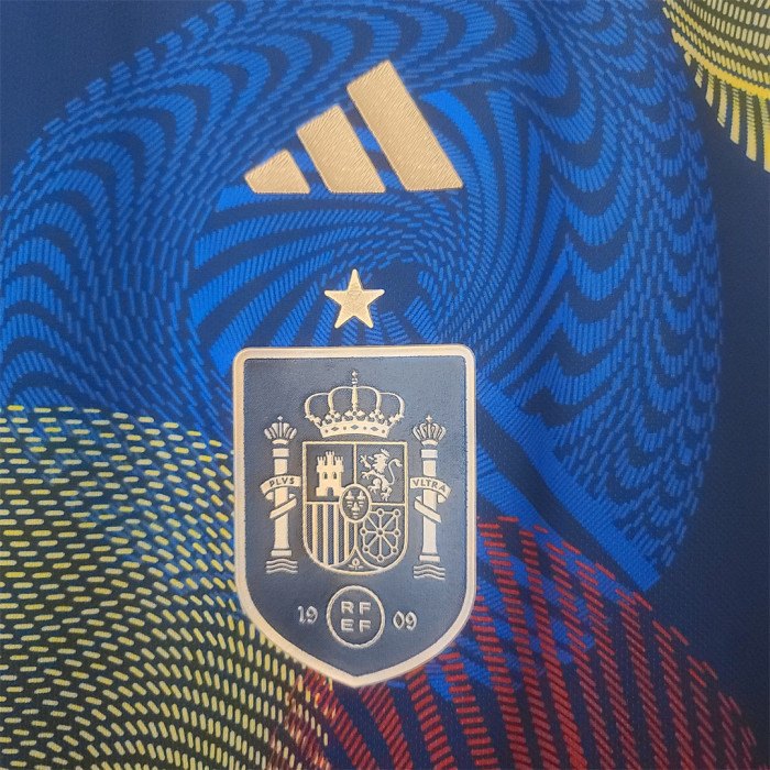 Fan Version 2022 Spain Colorful Soccer Prematch Jersey