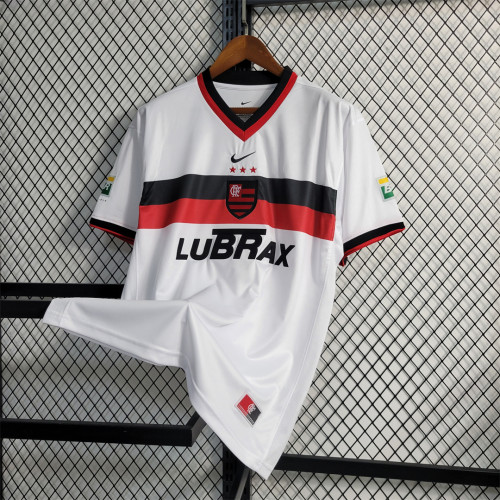 Retro Camisetas de Futbol 2001 Flamengo Away White Vintage Soccer Jersey