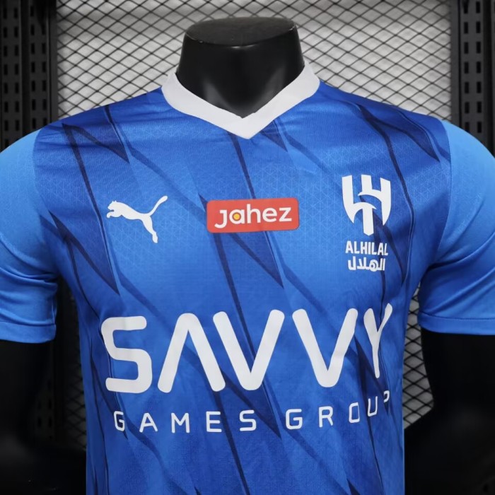 Player Version 2023-2024 Al-Hilal Saudi Home Soccer Jersey