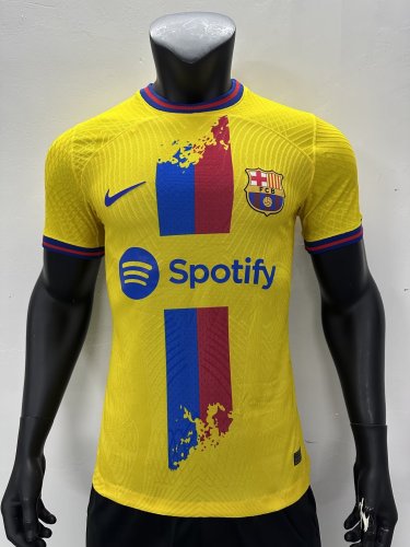 Player Version Barca Camisetas de Futbol 2023-2024 Barcelona Special Edition Yellow Soccer Jersey