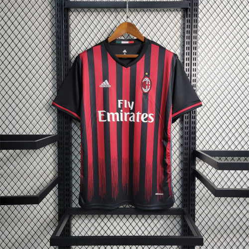 Retro AC Maillot 2016-2017 AC Milan Home Soccer Jersey Vintage Football Shirt