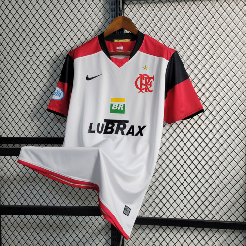 Retro Shirt 2008-2009 Flamengo Away White Vintage Soccer Jersey
