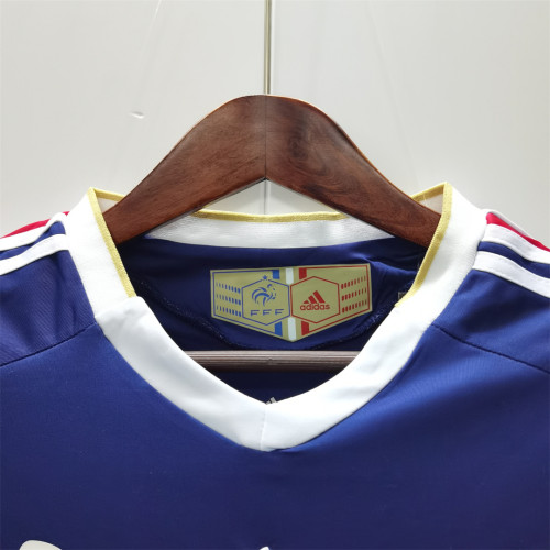with World Cup Patch Retro Jersey 2010 France Home Vintage Soccer Jersey