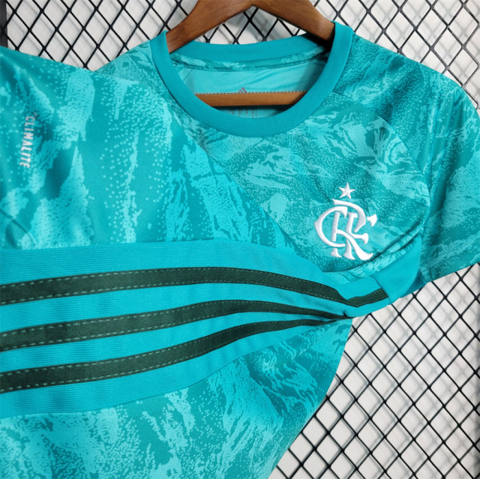 Women Retro Jersey 2019-2020 Flamengo Blue Goalkeeper Soccer Jersey Lady Vintage Football Shirt