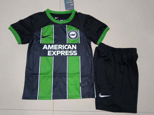 Youth Uniform 2023-2024 Brighton & Hove Albion Away Soccer Jersey Shorts