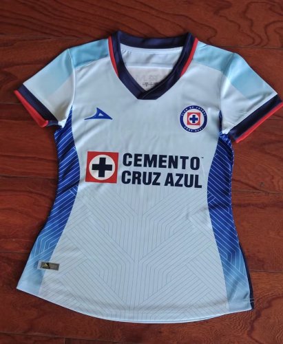 Women 2023-2024 Cruz Azul Away Soccer Jersey Lady Football Shirt