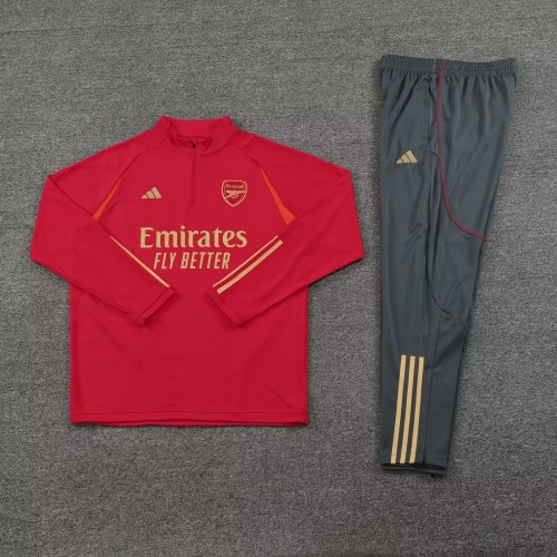 2023-2024 Arsenal Red Soccer Training Sweater and Pants