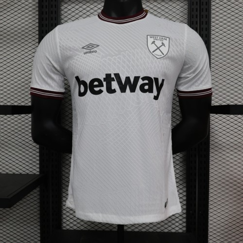 Player Version 2023-2024 West Ham United Away White Soccer Jersey