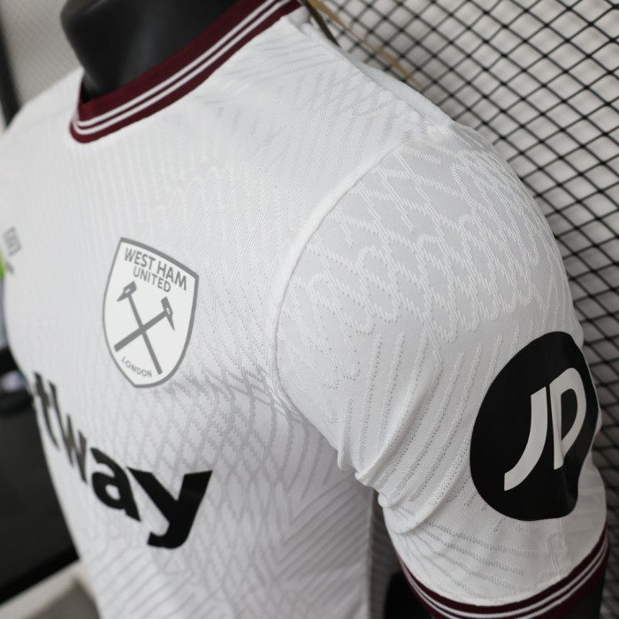 Player Version 2023-2024 West Ham United Away White Soccer Jersey