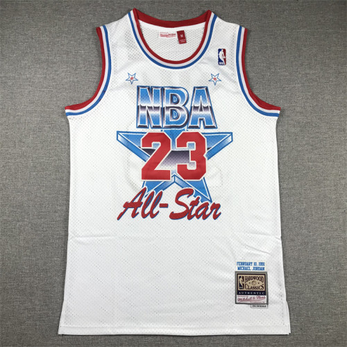 Mitchell&ness 1993 All Star White Basketball Shirt 23 JORDAN Classic NBA Jersey