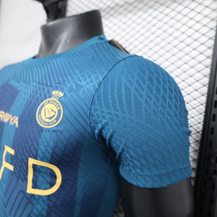 Player Version 2023-2024 Al Nassr Away Blue Soccer Jersey