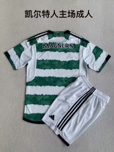 Adult Uniform 2023-2024 Celtic Home Soccer Jersey Shorts