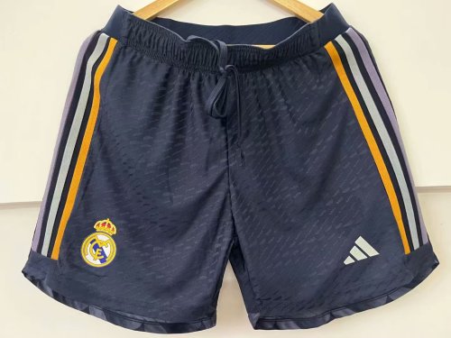 Player Version 2023-2024 Real Madrid Away Black Soccer Shorts