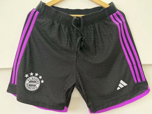 Player Version 2023-2024 Bayern Munich Away Black Soccer Shorts