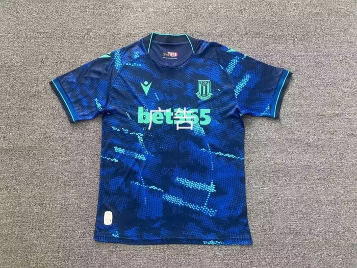 Fan Version 2023-2024 Stoke City Away Blue Football Shirt Soccer Jersey