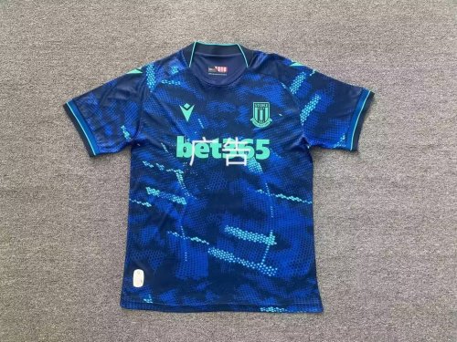 Fan Version 2023-2024 Stoke City Away Blue Football Shirt Soccer Jersey