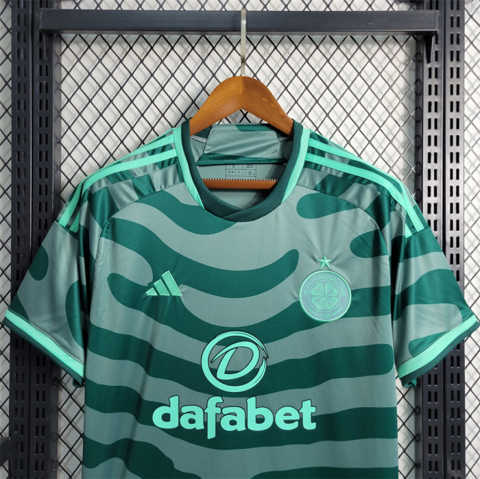Fan Version 2023-2024 Celtic Third Away Green Soccer Jersey