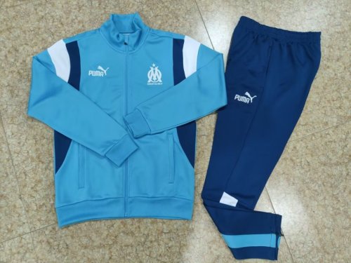 2023-2024 Marseille Blue Soccer Jacket and Pants