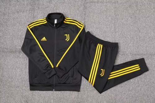 2023-2024 Juventus Black Soccer Jacket and Pants