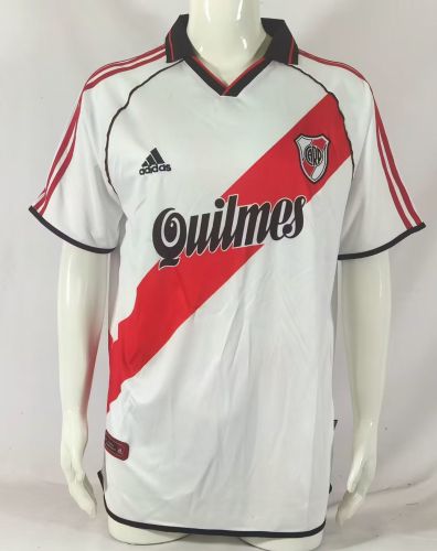 Retro Jersey 2000-2001 River Plate Home Soccer Jersey Vintage Football Shirt